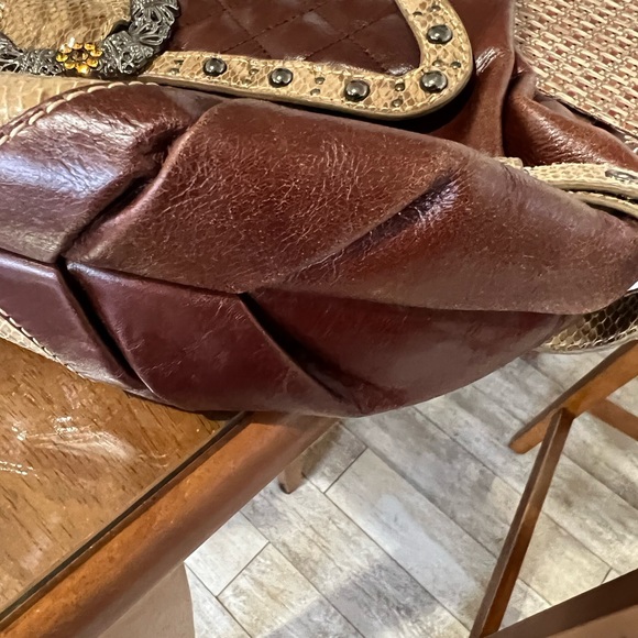 Sharif Studio bag with leather embossed snake pattern excellent condition. - Picture 5 of 6